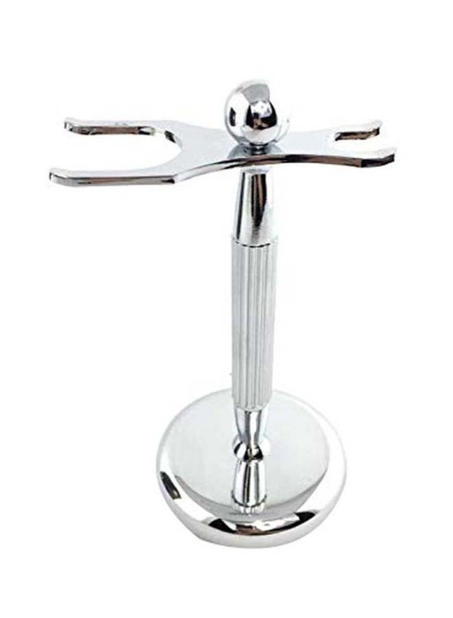 Razor And Brush Holder Stand Silver