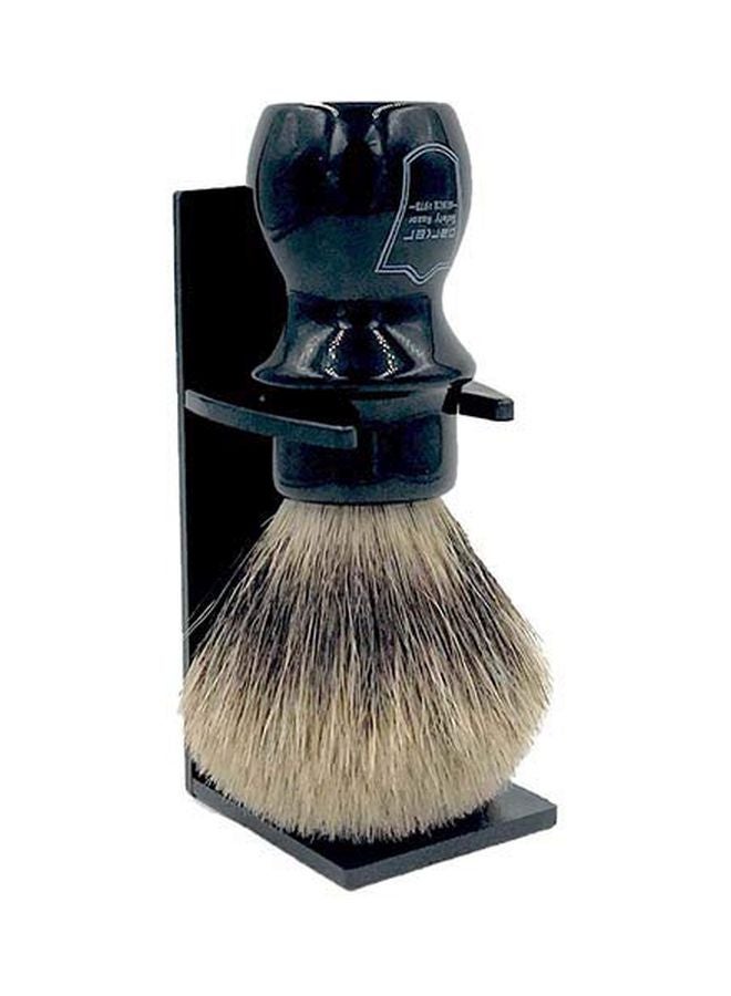 Handmade Shaving Brush With Holder Black