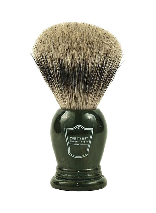 Shaving Brush With Stand Green/Beige