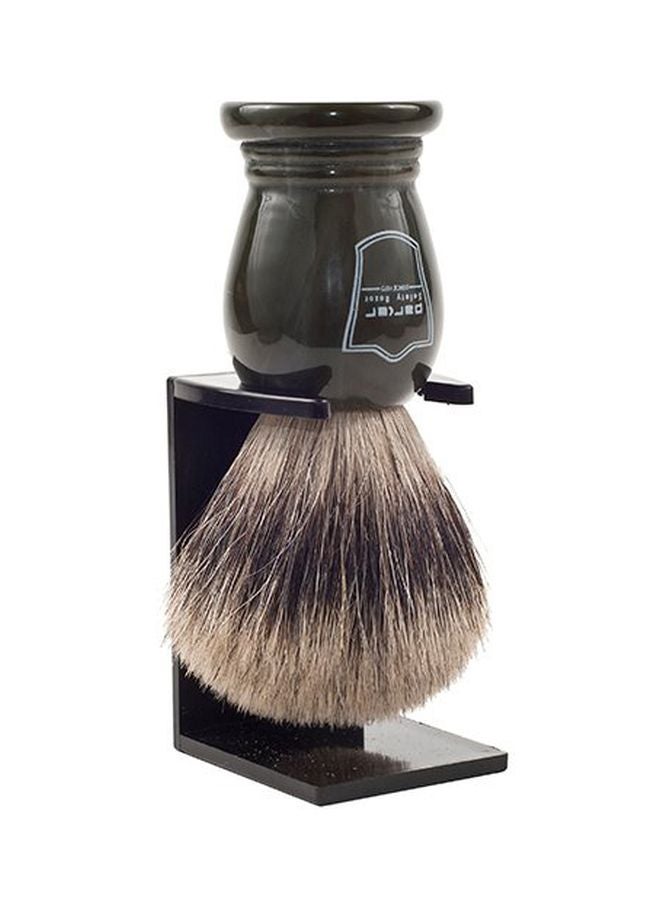 Shaving Brush With Stand Green/Beige