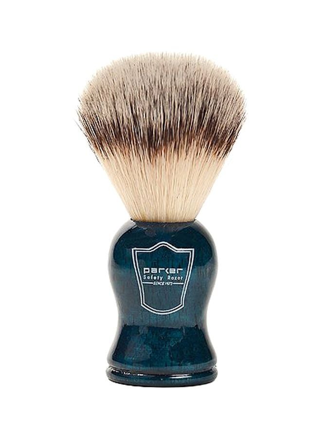 Synthetic Bristle Shaving Brush With Brush Stand Blue/Beige