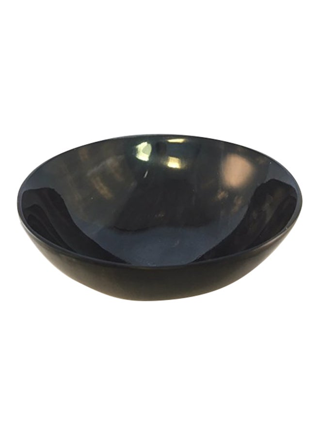 Genuine Ox Horn Palm Lathering Shave Bowl Black 2X5X5inch