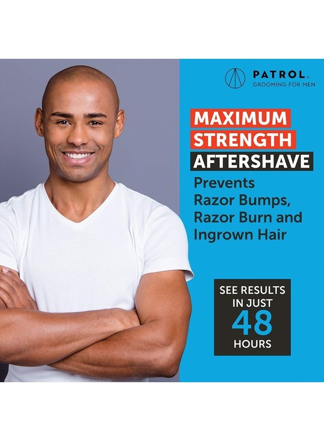 Maximum Strength Aftershave Formula - After Shave Solution Eliminates Razor Bumps and Ingrown Hairs - 2 Ounces