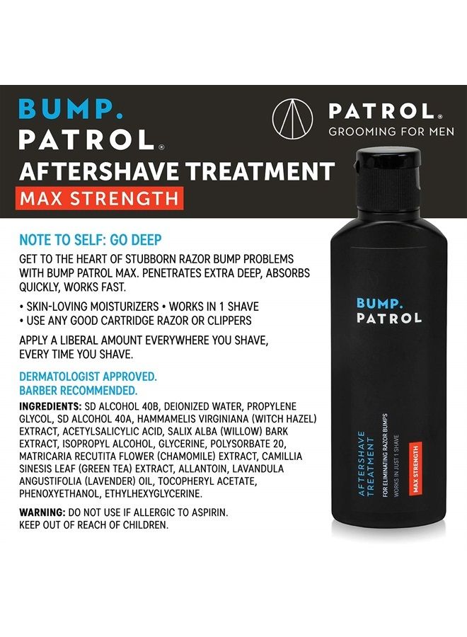 Maximum Strength Aftershave Formula - After Shave Solution Eliminates Razor Bumps and Ingrown Hairs - 2 Ounces