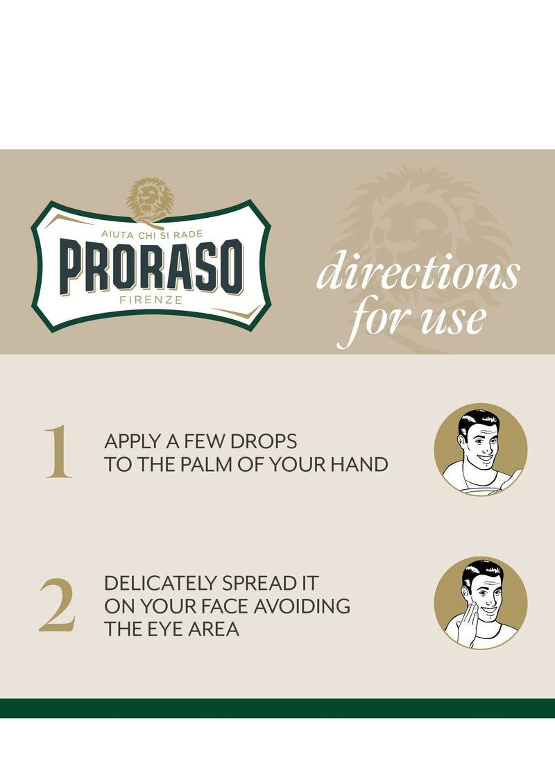 Proraso After Shave Lotion for Men, Refreshing and Toning with Menthol and Eucalyptus Oil, 3.4 Fl Oz