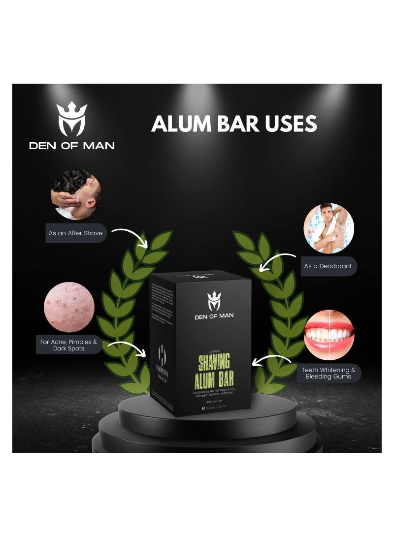 Alum Stone Shaving Bar  fitkari for Razor Burns Minor Cuts Skin Antiseptic Achieve a Smooth and Refreshing Shave Every Time Pack of 5