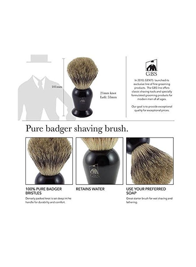 Pack Of 3 Classic Shaving Set Black/Beige