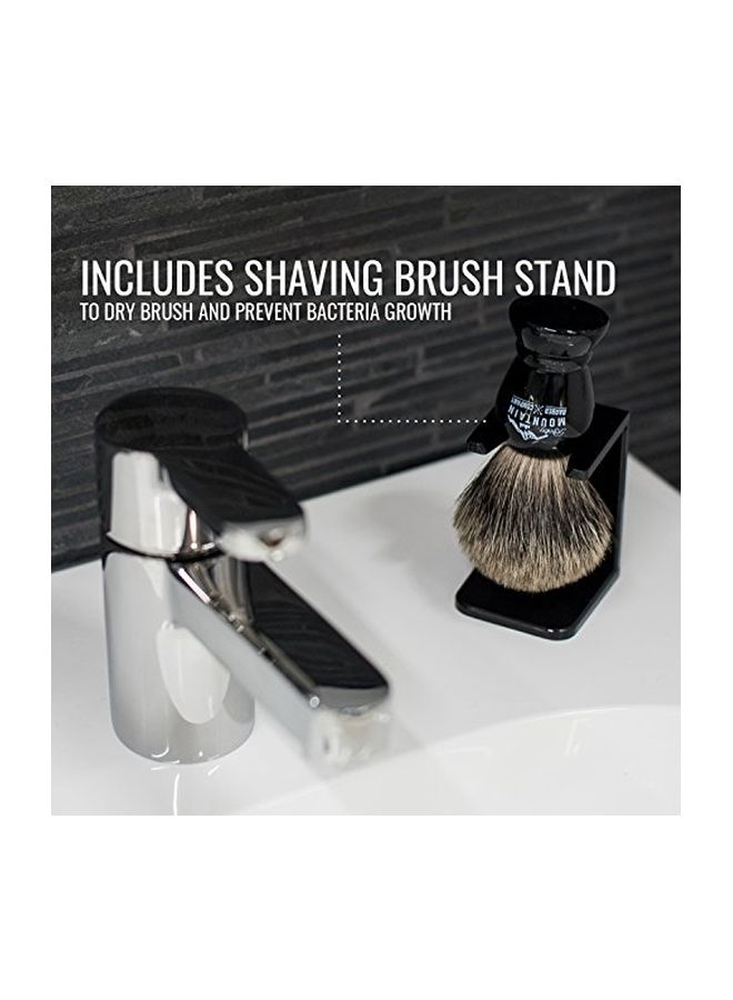 Shaving Brush With Stand Black