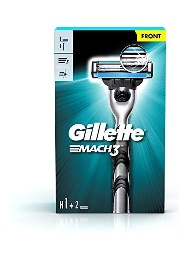 Mach 3 Shaving Razor With Cartridge Silver