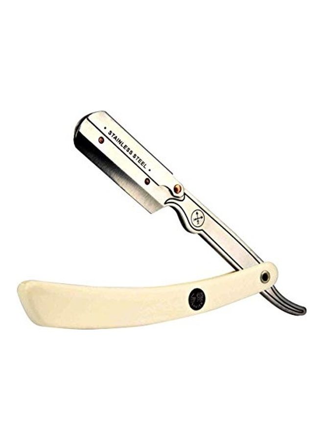 Stainless Steel Straight Edge Barber Razor Silver