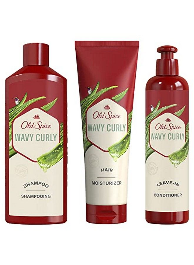 Shampoo Conditioner And Leavein Conditioner Set For Men Wavy Curly Hair Regimen Bundle