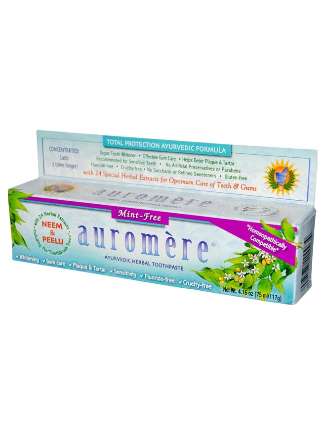 Mint-Free Ayurvedic Herbal Toothpaste 75ml