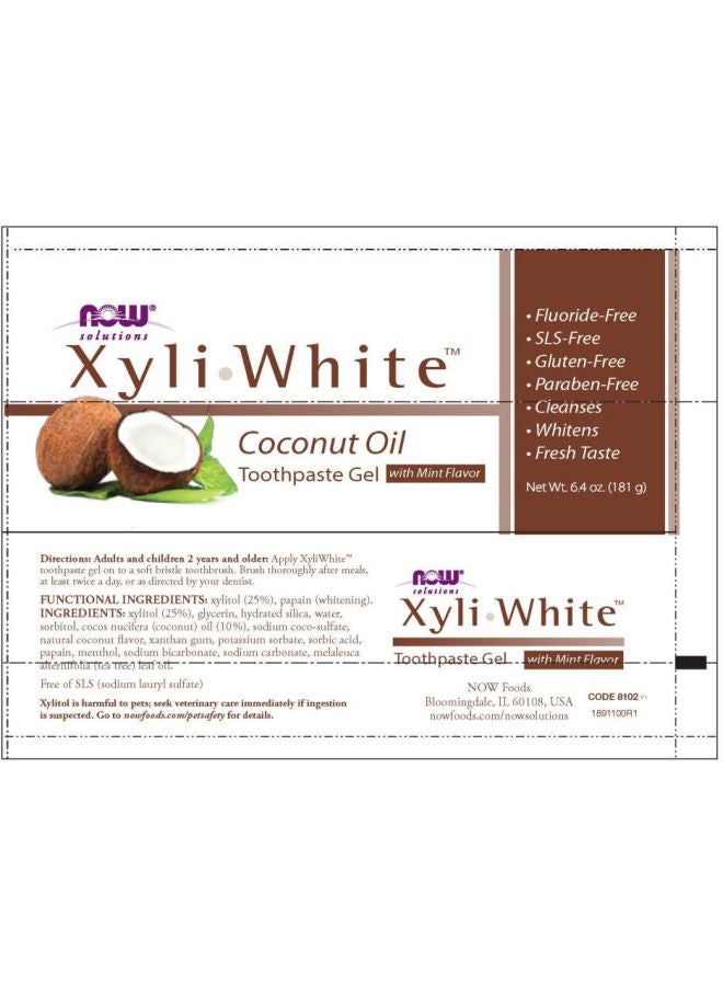 Xyli White Coconut Oil Mint Flavour Toothpaste Gel 181grams