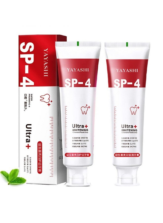 2Pcs Yayashi Sp4 Probiotics Whitening Toothpaste Yiliku Sp4 Super Probiotic4 Toothpaste Fresh Breath Toothpaste (Red)