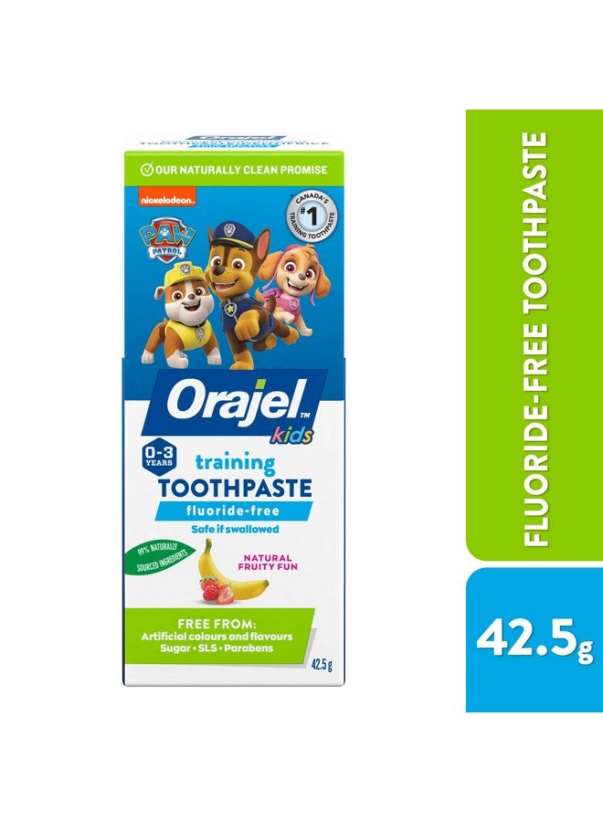 Rajel Kids Paw Patrol Fluoridefree Training Toothpaste Natural Fruity Fun Flavor 1 Pediatrician Recommended 1.5Oz Tube