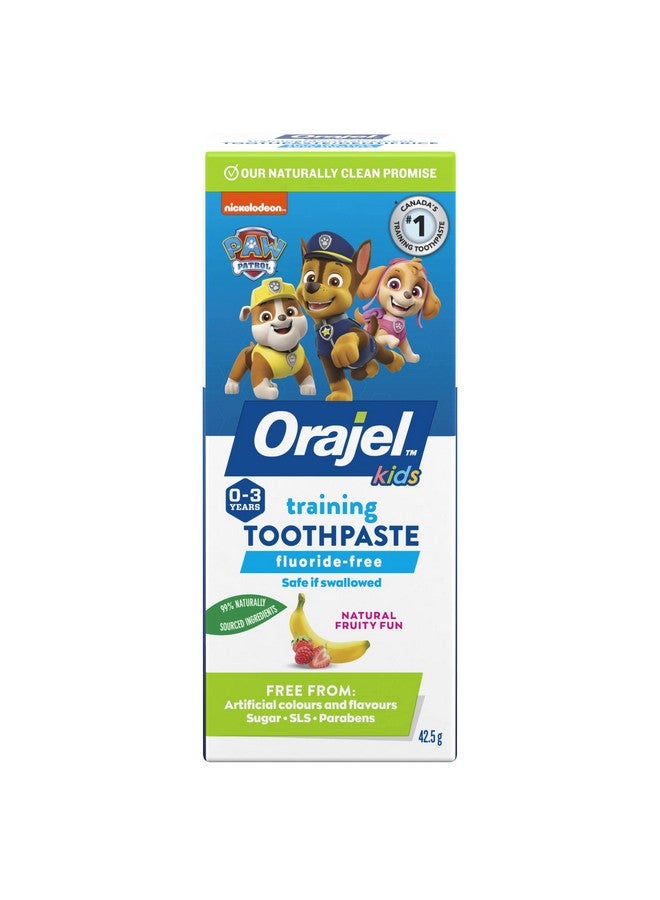 Rajel Kids Paw Patrol Fluoridefree Training Toothpaste Natural Fruity Fun Flavor 1 Pediatrician Recommended 1.5Oz Tube