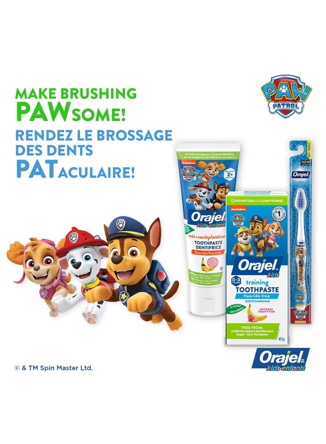 Rajel Kids Paw Patrol Fluoridefree Training Toothpaste Natural Fruity Fun Flavor 1 Pediatrician Recommended 1.5Oz Tube