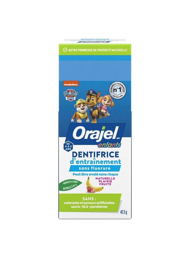 Rajel Kids Paw Patrol Fluoridefree Training Toothpaste Natural Fruity Fun Flavor 1 Pediatrician Recommended 1.5Oz Tube