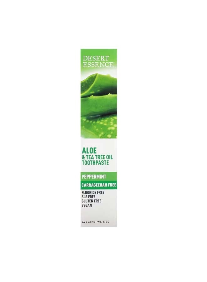 Aloe and Tea Tree Oil Toothpaste Peppermint 6.25 oz 176 g