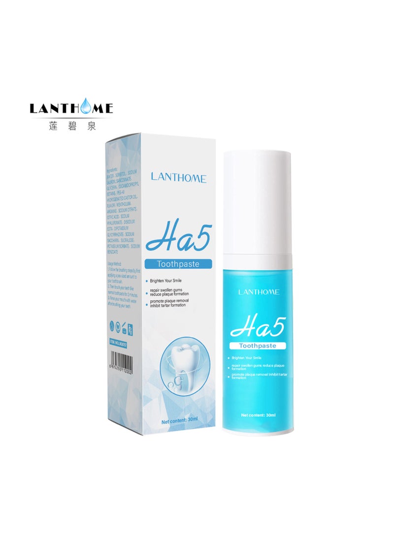 hyaluronic acid HA5 repair toothpaste improves tooth brightness and repairs gums