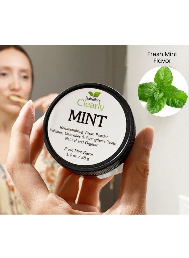 Mint Remineralizing Tooth Powdernatural Fluoride Free Toothpaste For Adults Teeth Whitening Xylitol Baking Soda Clay Calcium