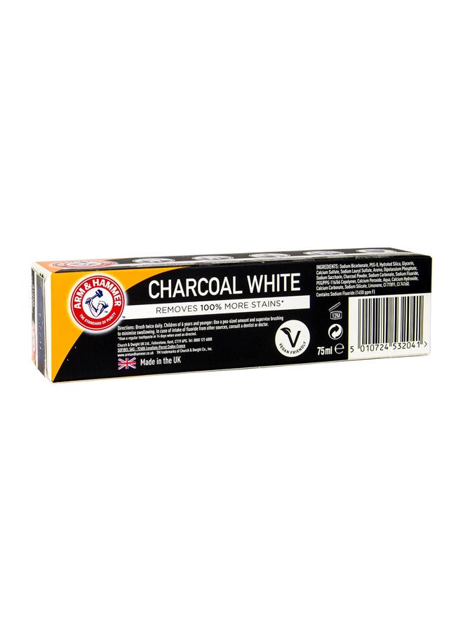 Charcoal White Toothpaste 75ml Pack of 3