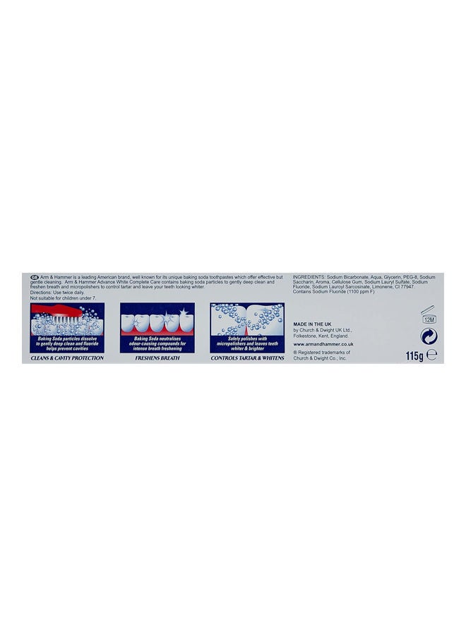 Advance White Whitens Teeth Toothpaste - Complete Care 115g Pack of 3