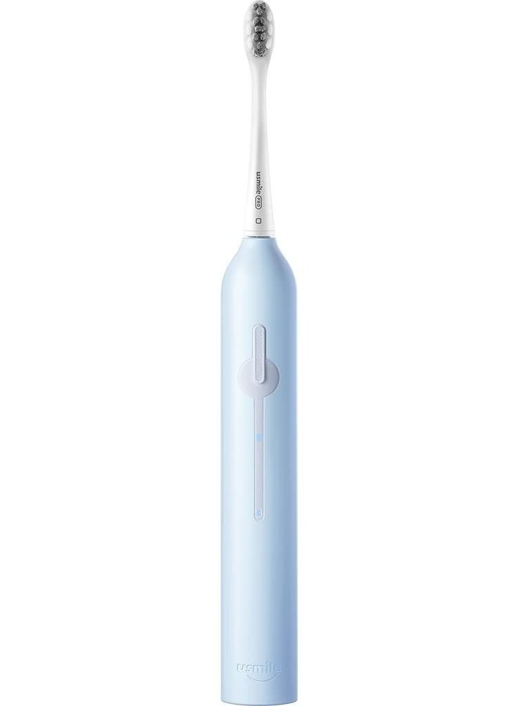 usmile Electric Toothbrush, USB Rechargeable Sonic Electric Toothbrush for Adults, Whitening Toothbrush with Smart Timer, 4-Hour Fast Charge for 6 Months, P1 Blue