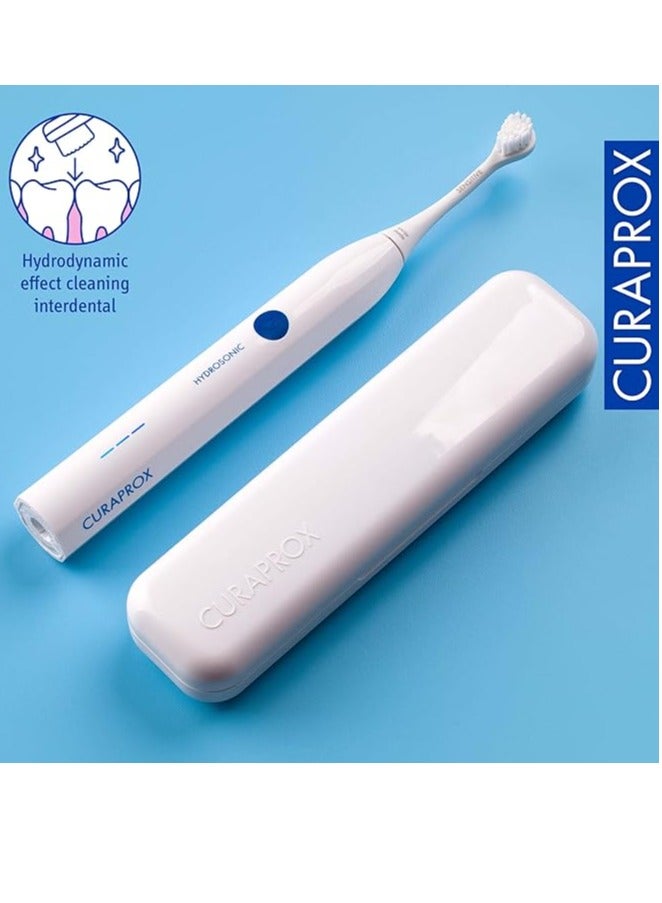 Curaprox Hydrosonic Easy Toothbrush - Curaprox Electric Toothbrush for Adults with 3 Cleaning Levels
