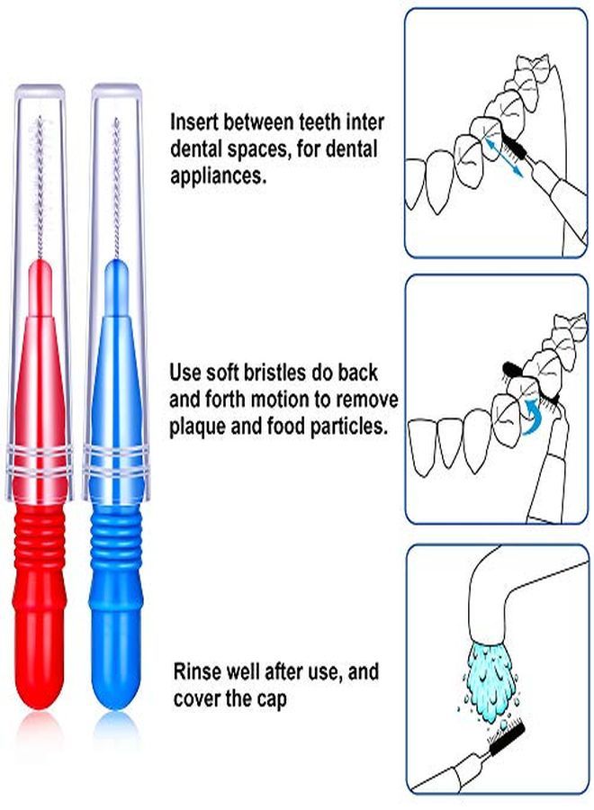 Pieces Braces Brush For Cleaner Interdental Brush Toothpick Dental Tooth Flossing Head Oral Dental Hygiene Flosser Toothpick Cleaners Tooth Cleaning Tool