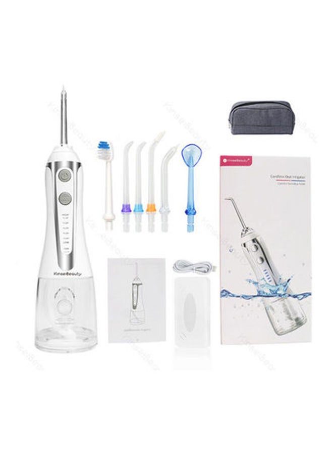 Portable Dental Water Flosser Set White 300ml