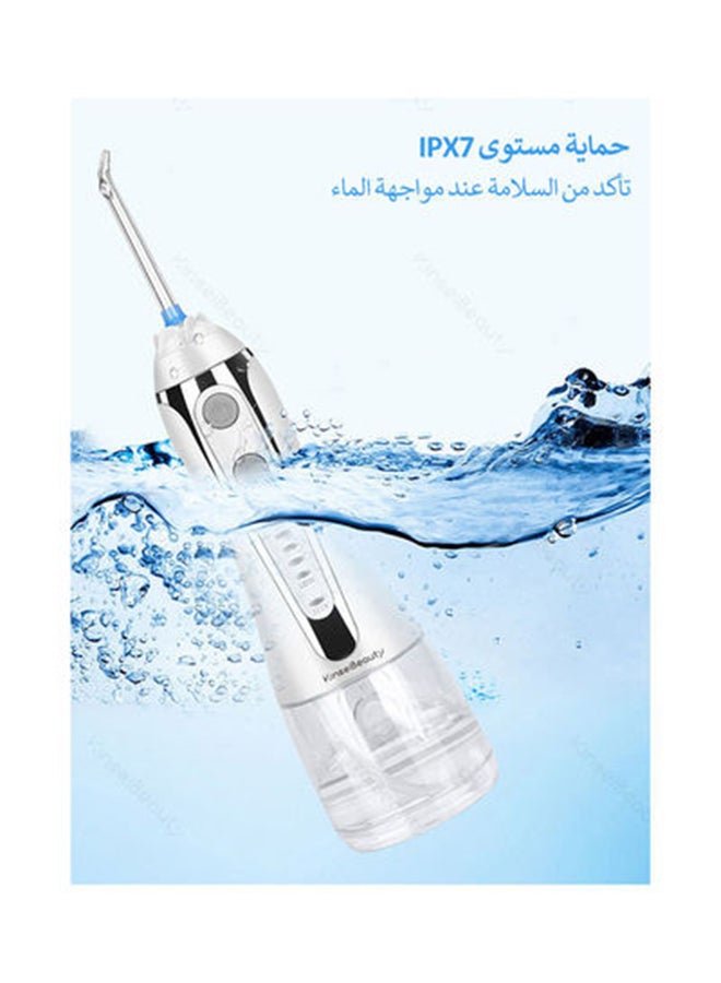 Portable Dental Water Flosser Set White 300ml