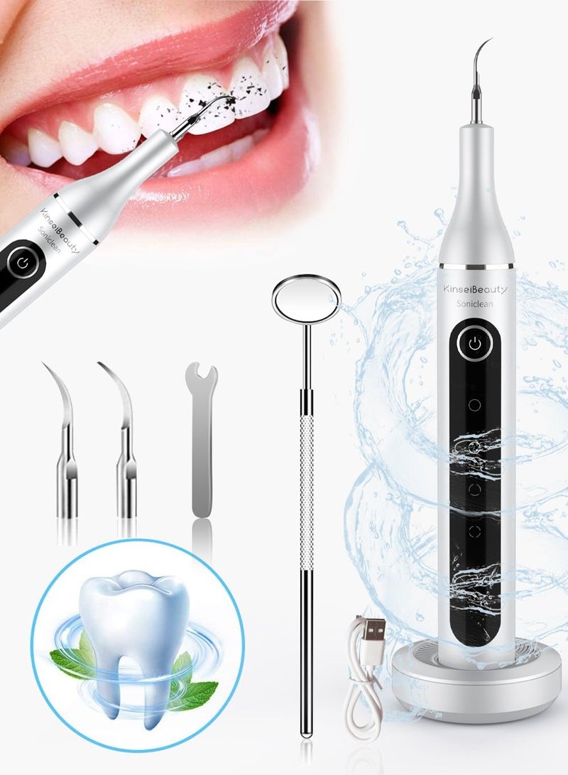 Ultrasonic Electric Dental Calculus Remover Kit, with 5 Adjustable Modes 2 Replaceable Clean Heads