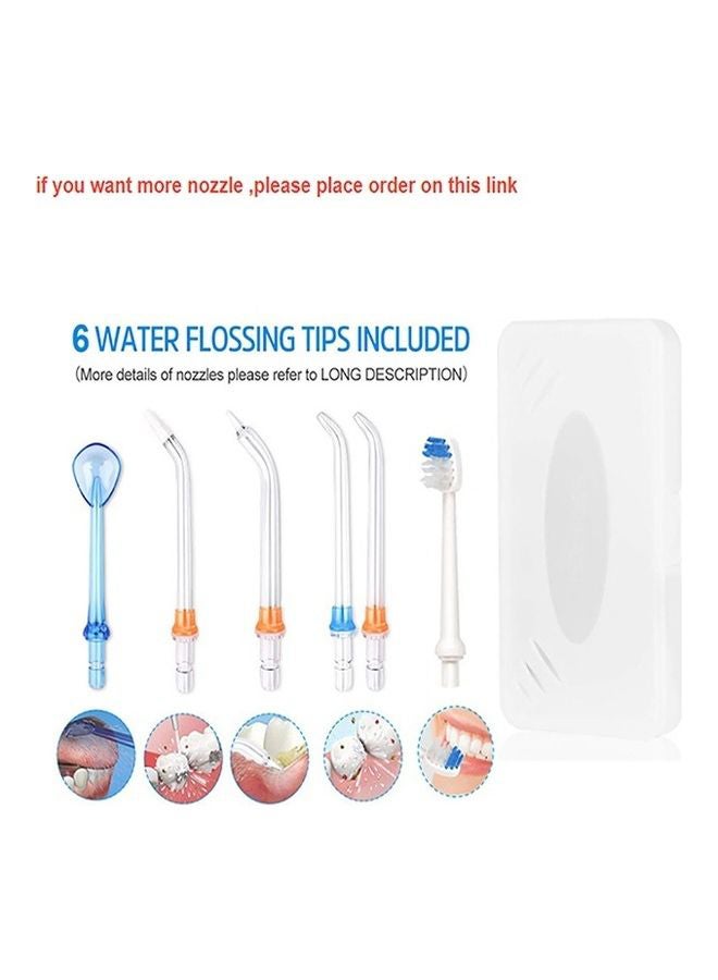 Water Flosser For Teeth Cordless 300Ml Portable Oral Irrigator Flosser 5 Cleaning Modes And 6 Jet Tips, Ipx7 Waterproof - Black