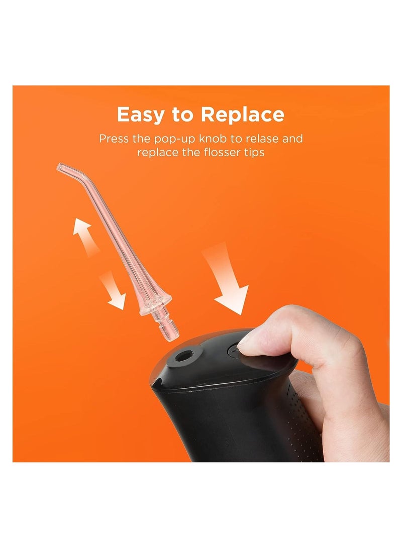 Water Flosser Professional for Teeth, Portable IPX7 Waterproof 300ML Water Teeth Cleaner Picks, 3 Cleaning Modes 6 Jet Tips, USB Rechargeable Water Dental Picks for Cleaning