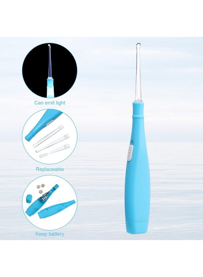Tonsil Stone Remover 1 Manual Pump Type Low Pressure Irrigator Oral Water Pick 1 Tonsil Stone Remover With Led Light 1 Stainless Steel Tonsil Stone Removal Tools To Get Rid Of Bad Breath (Blue)