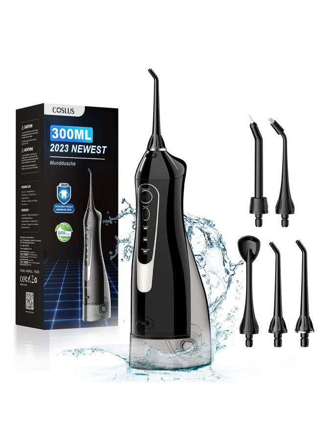 Water Dental Flosser Teeth Pick: Portable Cordless Oral Irrigator 300Ml Rechargeable Travel Irrigation Cleaner Ipx7 Waterproof Electric Waterflosser Flossing Machine For Teeth Cleaning F5020E