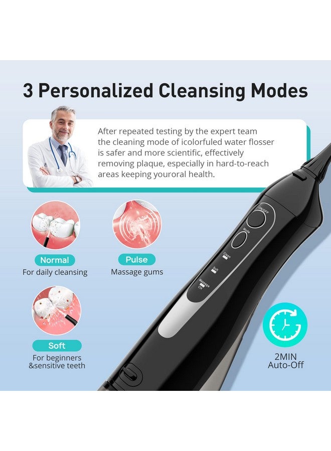 Water Dental Flosser Teeth Pick: Portable Cordless Oral Irrigator 300Ml Rechargeable Travel Irrigation Cleaner Ipx7 Waterproof Electric Waterflosser Flossing Machine For Teeth Cleaning F5020E