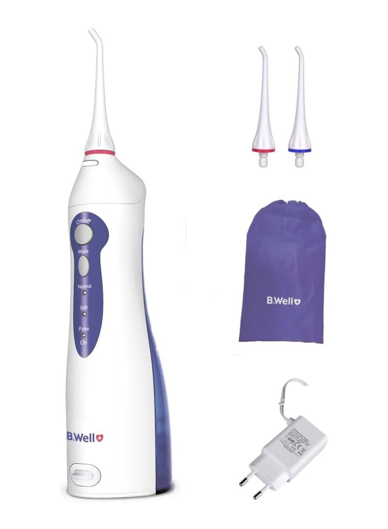 Wi-911 3-Mode Portable Oral Irrigator Water Flosser With 2 User Tip & Li-Ion Battery Charger Adapter