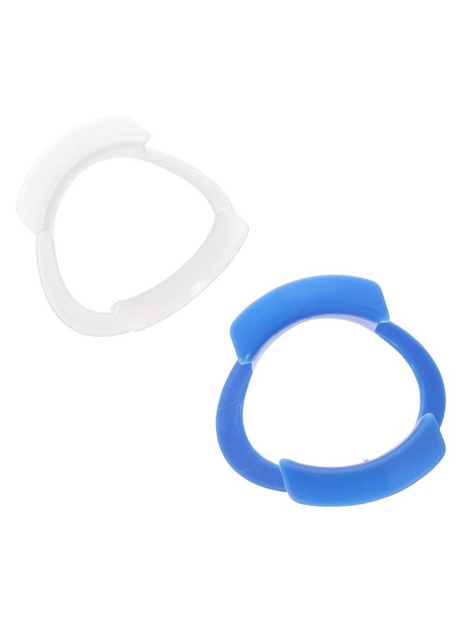 2Pcs O Oral Watch Speak Orthodontics Tool Lipless Shape For Mouthguard Teeth White Orthodontic Opening Game Fun Ya Opener Blue Block Device Mouth Intraoral Autoclavable Cheek