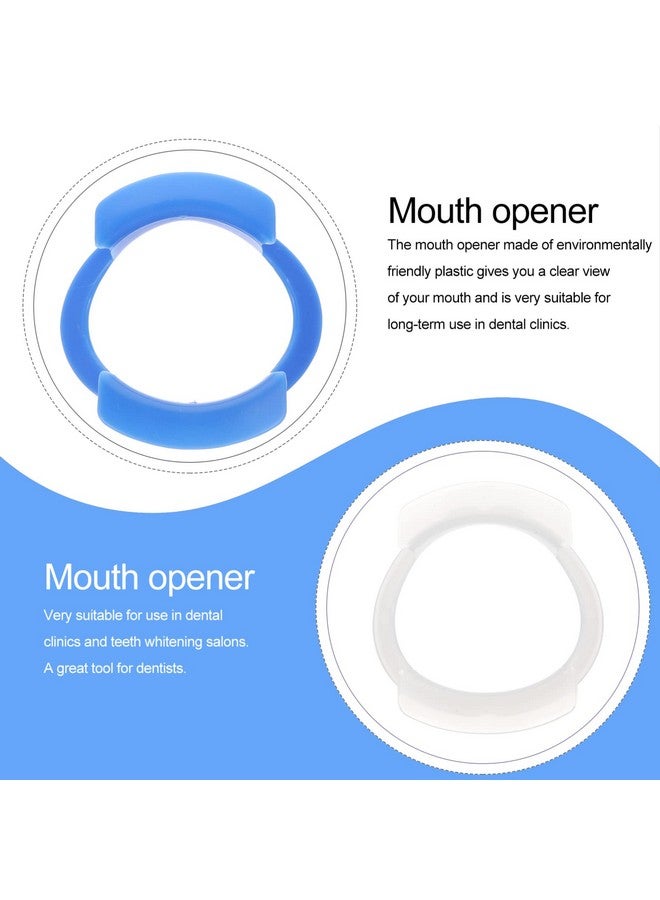 2Pcs O Oral Watch Speak Orthodontics Tool Lipless Shape For Mouthguard Teeth White Orthodontic Opening Game Fun Ya Opener Blue Block Device Mouth Intraoral Autoclavable Cheek