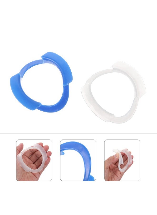 2Pcs O Oral Watch Speak Orthodontics Tool Lipless Shape For Mouthguard Teeth White Orthodontic Opening Game Fun Ya Opener Blue Block Device Mouth Intraoral Autoclavable Cheek