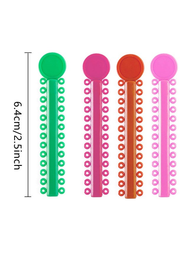 Dental Orthodontic Ligature Ties 1040 Pcs Orthodontic Orings Braces Rubber Bands Multicolor