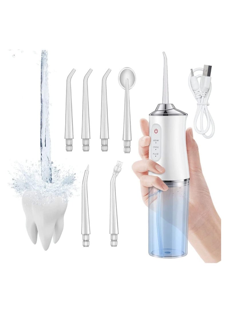 Water Flosser Cordless, Dental Oral Irrigator, Portable and Rechargeable IPX7 Waterproof 3 Modes Water Flosser with Cleanable Water Tank for Home and Travel, Braces & Bridges Care