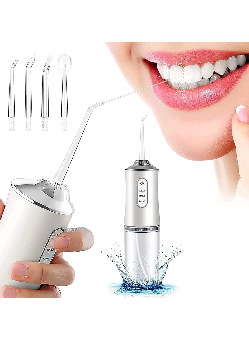 Water Flosser Cordless, Dental Oral Irrigator, Portable and Rechargeable IPX7 Waterproof 3 Modes Water Flosser with Cleanable Water Tank for Home and Travel, Braces & Bridges Care