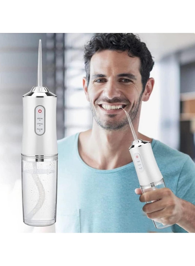 Water Flosser Cordless, Dental Oral Irrigator, Portable and Rechargeable IPX7 Waterproof 3 Modes Water Flosser with Cleanable Water Tank for Home and Travel, Braces & Bridges Care