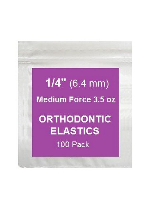 14 Inch Orthodontic Elastic Rubber Bands 100 Pack Neon Medium 3.5 Ounce Small Rubberbands Dreadlocks Hair Braids Fix Tooth Gap Free Elastic Placer For Braces