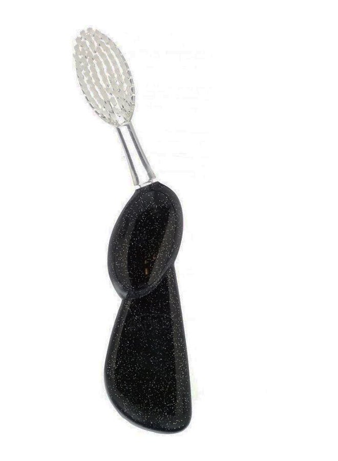 Soft Big Left Hand Toothbrush Sparkle Black/Clear/White