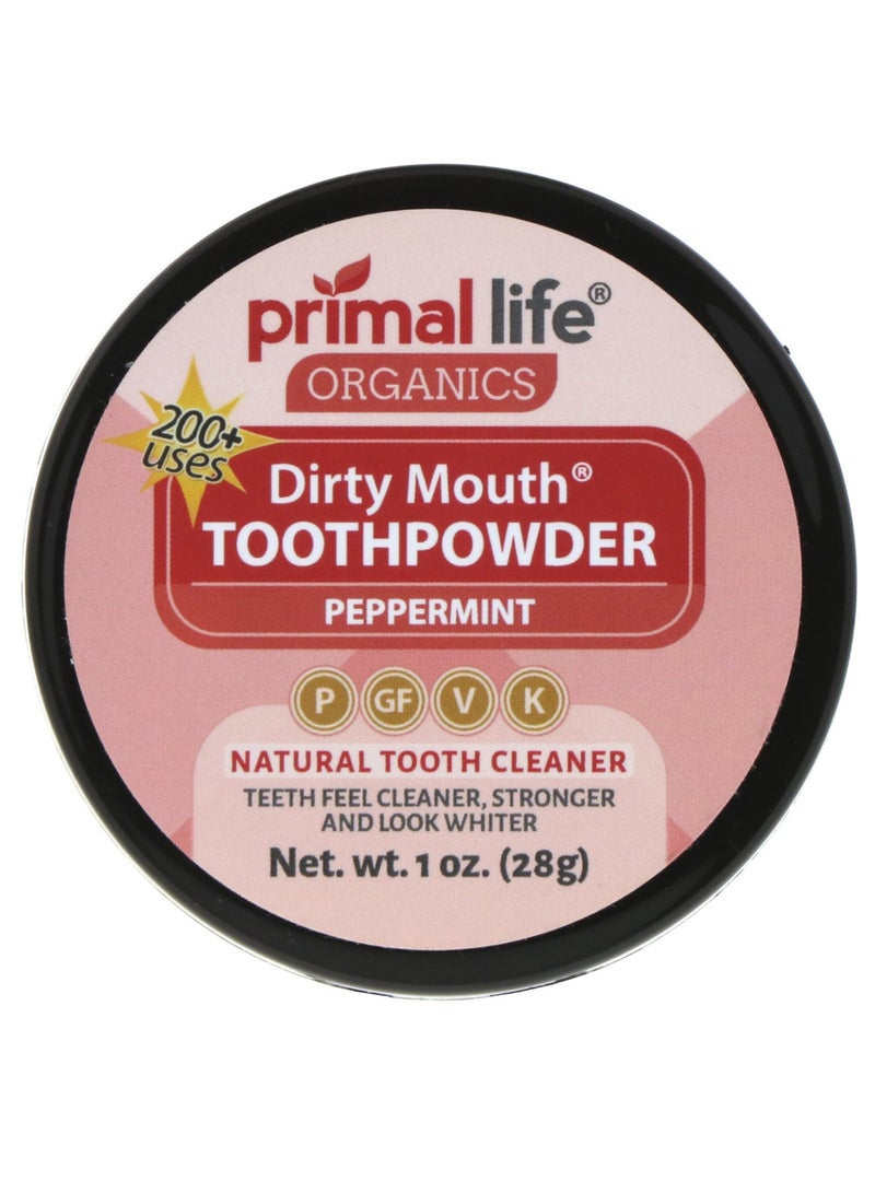 Peppermint Dirty Mouth Toothpowder 28grams