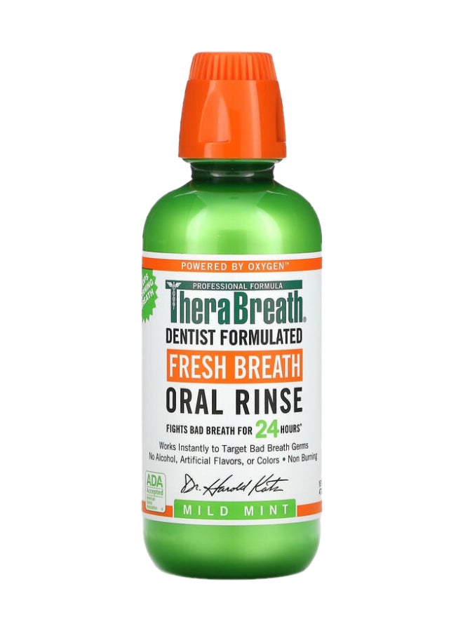 Fresh Breath Dentist Formulated Oral Rinse, Mild Mint, 16 Oz Packaging may vary 473ml